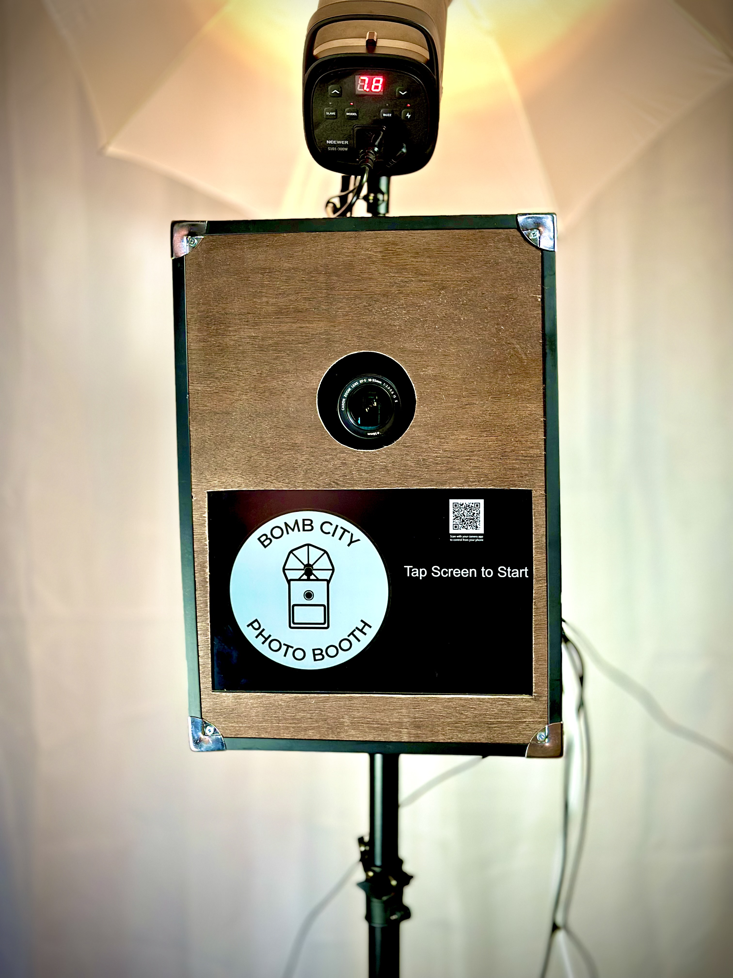 Bomb City Photo Booth setup